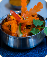 Plat de cuisine indienne servi au Kashmir Café à Montreuil