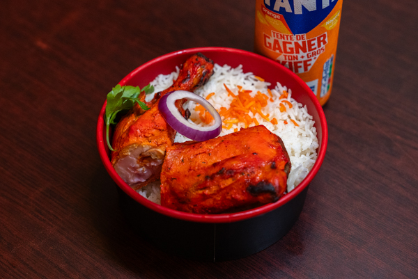 Tandoori, plat de cuisine indienne à emporter du Kashmir Café à Montreuil